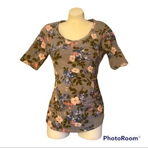 Side ruched maternity floral shirt